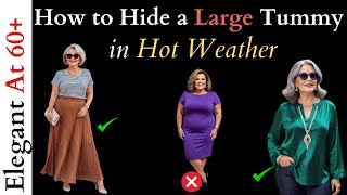 How To Hide Belly Fat Without Shapewear  Summer Clothes To Hide Belly Fat Elegance Over 50 amp 60 [upl. by Ranjiv150]