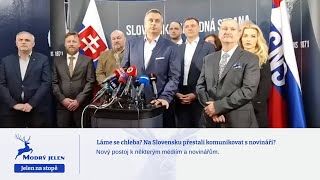 Láme se chleba Na Slovensku přestali komunikovat s novináři [upl. by Ciredor]