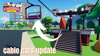 LIVETOPIA CABLE CARS UPDATE  UPDATE 133 Livetopia Roleplay Roblox [upl. by Odille]