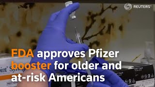 FDA approves Pfizer booster for older and atrisk Americans [upl. by Vite]