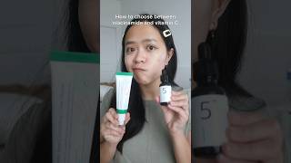 Niacinamide vs Vitamin C acneskin skincareshorts skincaretips acneskincare darkspots [upl. by Esilec]