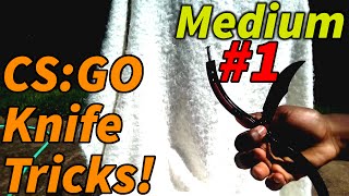 Medium CSGO butterfly knife Trick 1 Finger Twirl [upl. by Trellas]