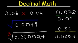 Multiplying Decimals and Dividing Decimals  The Easy Way [upl. by Karla]