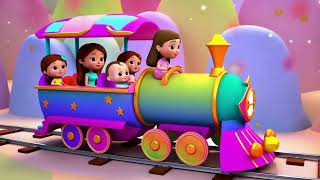 🚂 The WHEEL on the TRAIN  Fun Kids Song  Sing Along with Train Friends [upl. by Aneehsat]