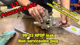 73 hpop leak non serviceable plug [upl. by Airdnas]