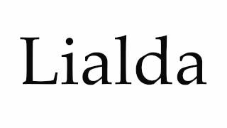 How to Pronounce Lialda [upl. by Greg]