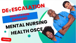 UPDATED DEESCALATION IN THE MENTAL HEALTH NURSING OSCE [upl. by Toma793]