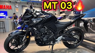 New Launch🚀 2024 Yamaha MT03 Black Exhaust sound Twin cylinder 🔥 [upl. by Nortna]