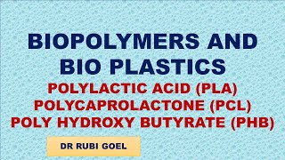 BIOPOLYMERS AND BIOPLASTICS FOR BTECH BSC AND MSCUPSCOTHER COMPETITIVE EXAMES [upl. by Ybsorc747]