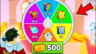 Spinning 500 SPINNY WHEELS amp Got THIS Pet Simulator 99 [upl. by Lingwood]