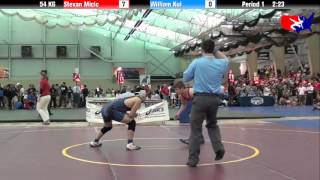 Stevan Micic vs William Kui at 2013 FILA Cadet Nationals  FS [upl. by Dutchman]