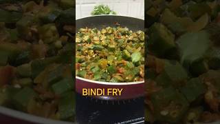 BHINDI FRY RECIPEfood youtubeshortsrecipe indianfoodbhindirecipebhindi [upl. by Eanod920]