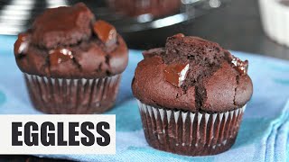 Eggless Chocolate Muffins  How Tasty Channel [upl. by Darum]