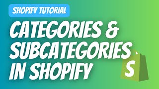 How to set up Shopify product categories [upl. by Morrison]