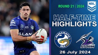 Parramatta Eels v Melbourne Storm  Halftime Highlights  NRL 2024 [upl. by Ahscrop]