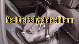 Maxi Cosi einbauen Isofix Maxi Cosi Pebble Plus i Size Babyschale befestigen [upl. by Smaoht]