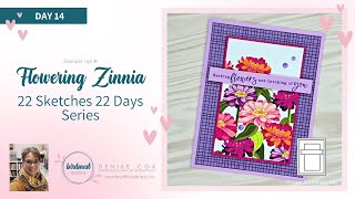 Sketch 14  Flowering Zinnia Designer Series Paper [upl. by Irrabaj]