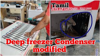 deep freezer Condenser modified workshoptamil [upl. by Inalial]