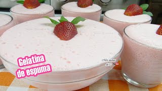 Gelatina de espuma de fresa  musse [upl. by Lednam]