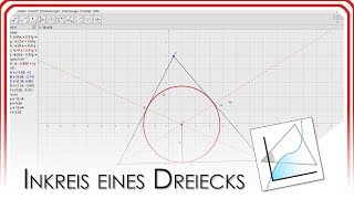 Inkreismittelpunkt und Inkreis eines Dreiecks  GeoGebra EasyGoing [upl. by Akeyla827]