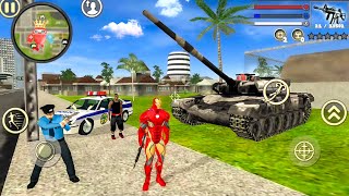 Iron Rope Hero Army Base Vice Town City Crime Simulator  Android Gameplay [upl. by Eveam374]