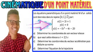 CINÉMATIQUE DUN POINT MATÉRIEL  Exercice 💥 [upl. by Haroppizt]