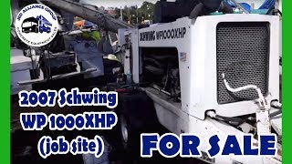 Shotcrete Pump for Sale  2007 SCHWING WP 1000XHP Concrete Pump [upl. by Imojean223]