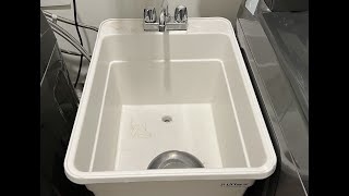 Utility Sink Install in Laundry Room without exposed pipe [upl. by Eellac]