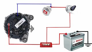 car alternator wiring diagram  valeo 140A alternator wiring diagram  2 pin alternator wiring [upl. by Aremihc]