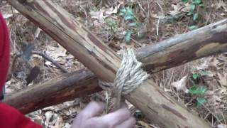 How To Tie A Shear Lashing  Boy Scout Requirements [upl. by Lilithe]