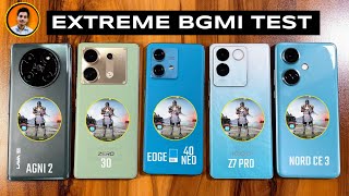 Moto Edge 40 Neo vs IQOO Z7 Pro vs OnePlus Nord Ce 3 vs Infinix Zero 30 vs Lava Agni 2 Bgmi Test [upl. by Melva]