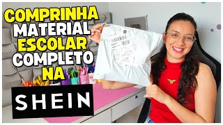 Comprinha de Material Escolar Completo na SHEIN [upl. by Kynthia]