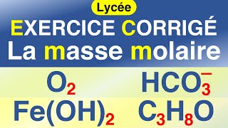 Calculer la masse molaire dune entité chimique  Chimie  Lycée [upl. by Josephson]