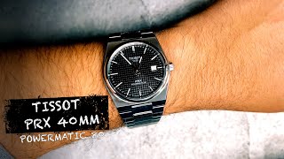 Tissot PRX 40mm Automatic Powermatic 80 Black Dial Stainless Steel Case and Bracelet [upl. by Smallman272]