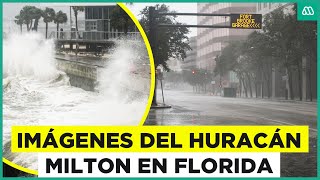 Potente Huracán Milton toca tierra Los registros de su llegada a Florida [upl. by Nylrem32]