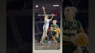 Haley Cavinder in her bag hoodnews haleycavinder miamihurricanes basketball sports [upl. by Lester]