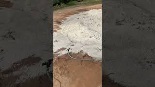 bentonite pond is completed and filling backyardfishpond [upl. by Nirahs]