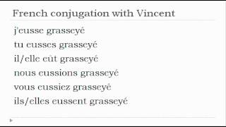 French verb  All tenses  Grasseyer [upl. by Moe174]