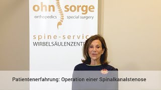 Patientenerfahrung Operation einer Spinalkanalstenose [upl. by Ortrud]