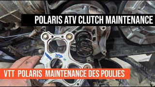 VTT  POLARIS SPORTSMAN 570  ATV  CLUTCH  BELT  Maintenance  POULIES  COURROIE [upl. by Sairtemed774]