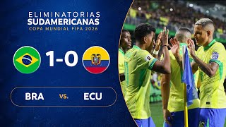 BRASIL vs ECUADOR 10  RESUMEN  ELIMINATORIAS SUDAMERICANAS  FECHA 7 [upl. by Jenkel106]