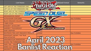 Speed Duel April 2023 New Banlist Reaction And Thoughts  Duelists of Shadows [upl. by Nai]