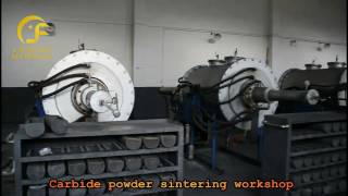 Titanium carbide powder tic powder sintering workshop [upl. by Anaibaf769]