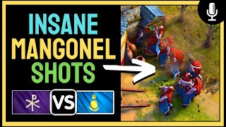 Aoe4 ► MASSIVE Mangonel Shots [upl. by Huckaby667]