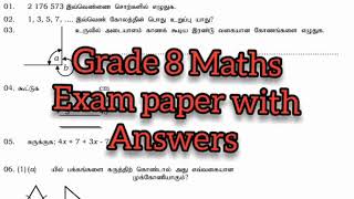 Grade 8 Maths Exam paper with answers [upl. by Acenahs]