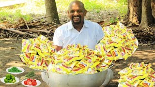 How to make 100 Maggi Noodles  Maggi Noodles Recipe cooking by BeardMan  Village Kitchen [upl. by Aaron]