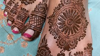 simpleeasy mehndi designs for legsmehndi howtomakemehdi hennadesign for legs viralvideo video [upl. by Amethist]