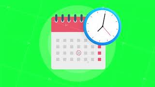 Calendar and clock icon Wall calendar Important schedule appointment date Motion graphics [upl. by Lunna]