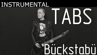 Rammstein Buckstabu instrumental cover with tabs backing track and lyrics [upl. by Tremayne]