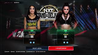 WWE 2K24  NXT Stand And Deliver Roxanne Perez VS Lyra [upl. by Schwitzer]